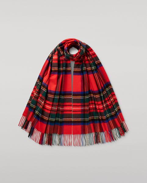 JOHNSTONS 大判カシミヤストール　ロイヤルスチュアート WA56_KU0303_ROYAL_STEWART_289A