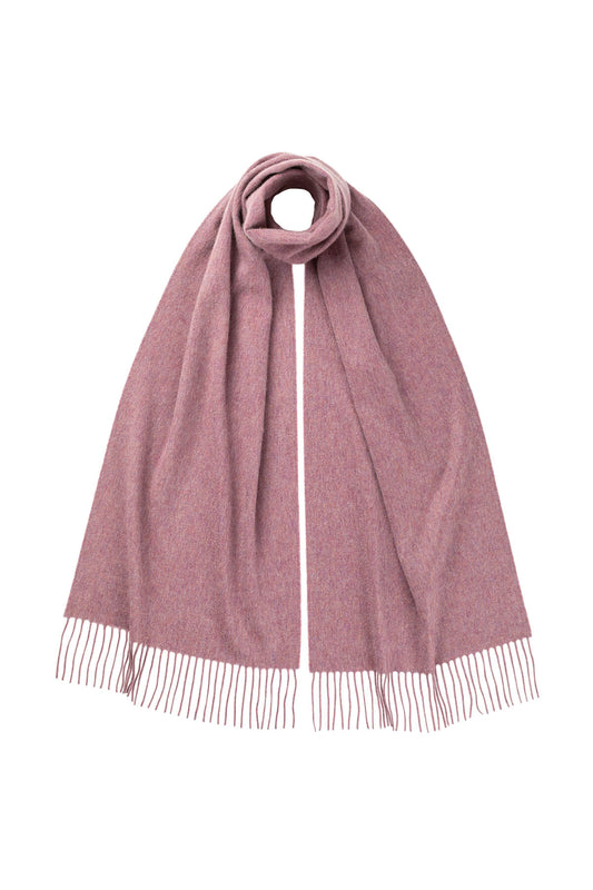 Johnstons of Elgin Oversized Cashmere Scarf in Heather on a white background WA000057HE4307ONE