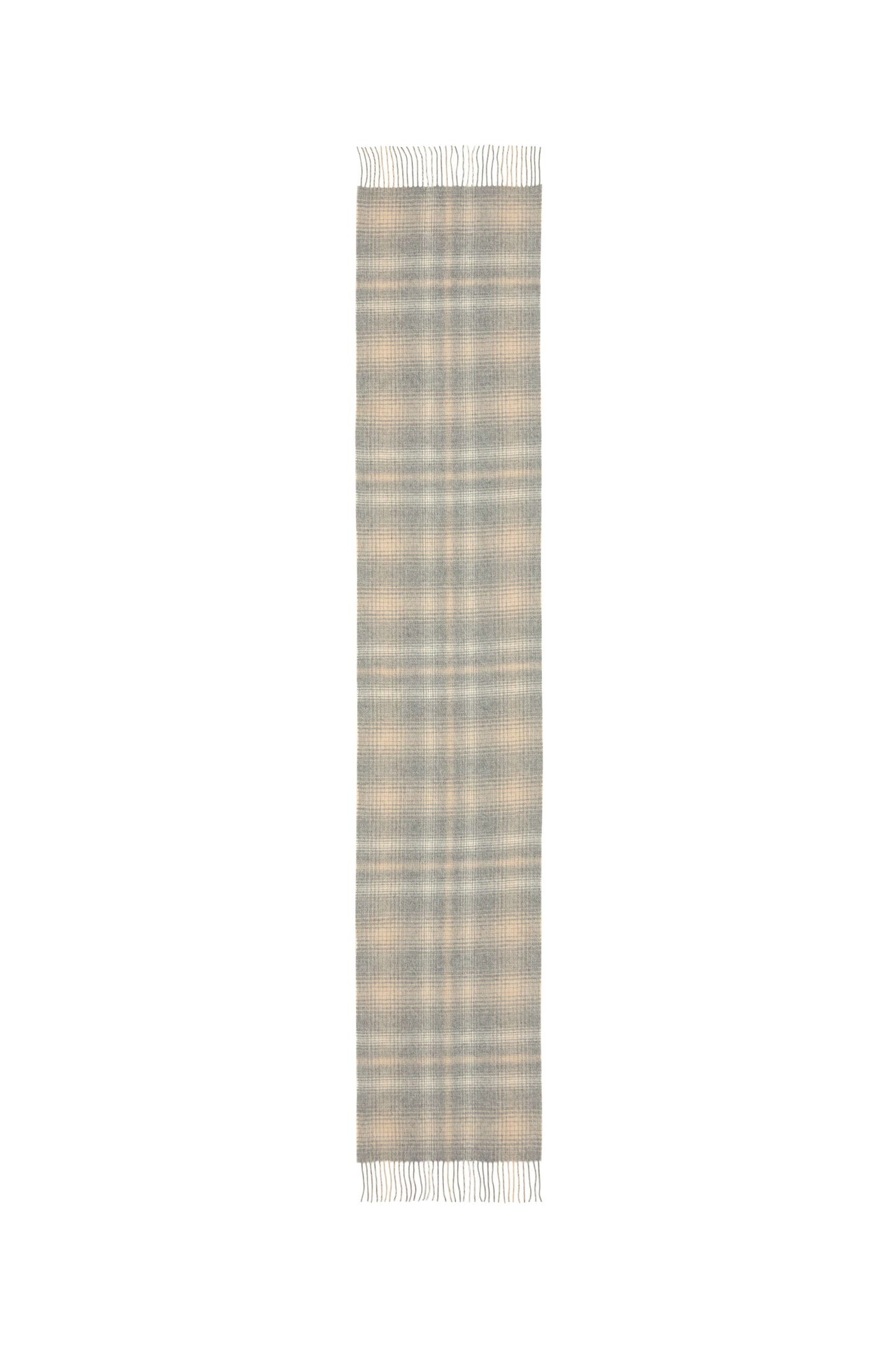 Wide Cashmere Check Scarf