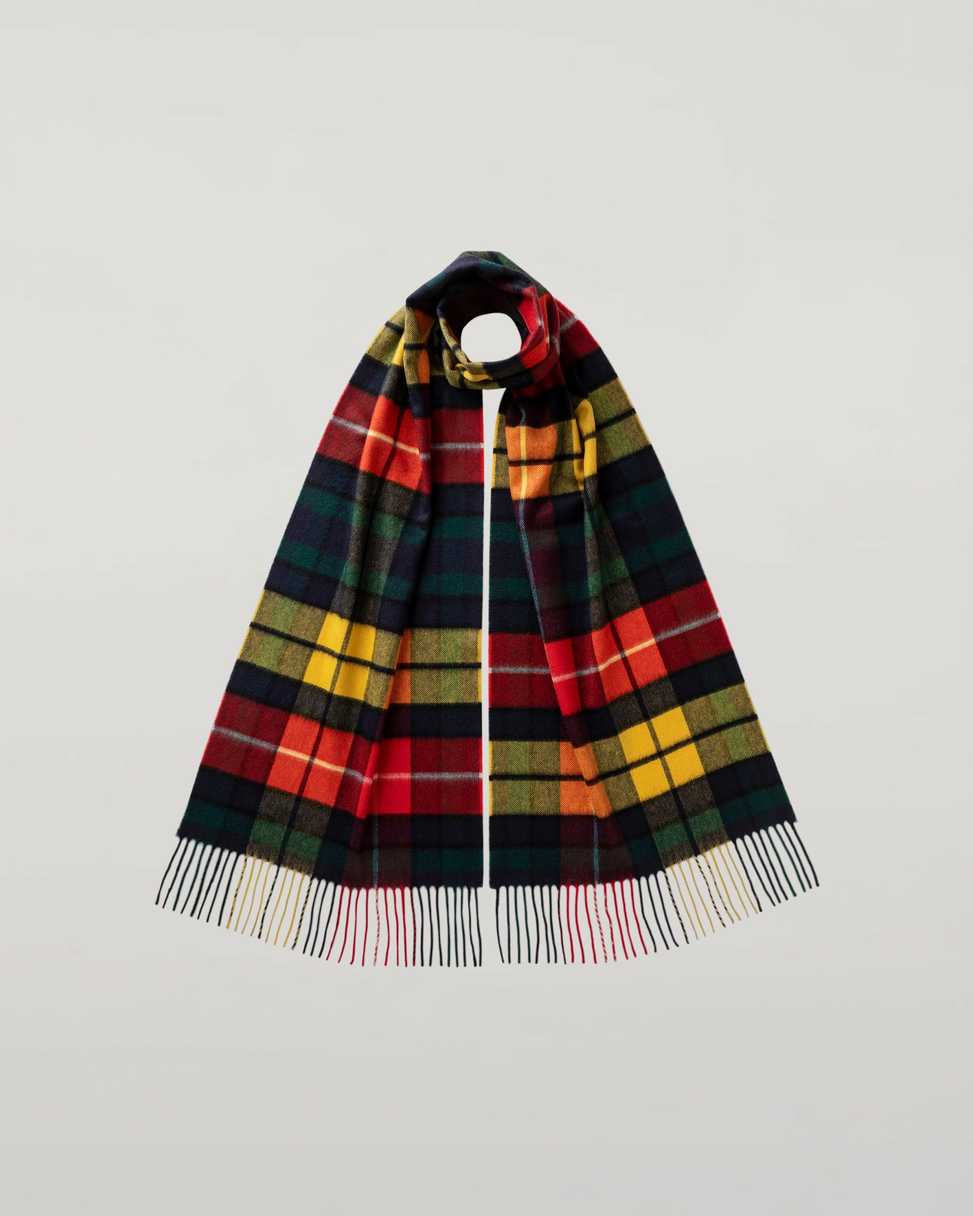 Johnstons of Elgin AW25 Woven Accessories Buchanan Buchanan Tartan Wide Cashmere Scarf WA000057KU0310ONE