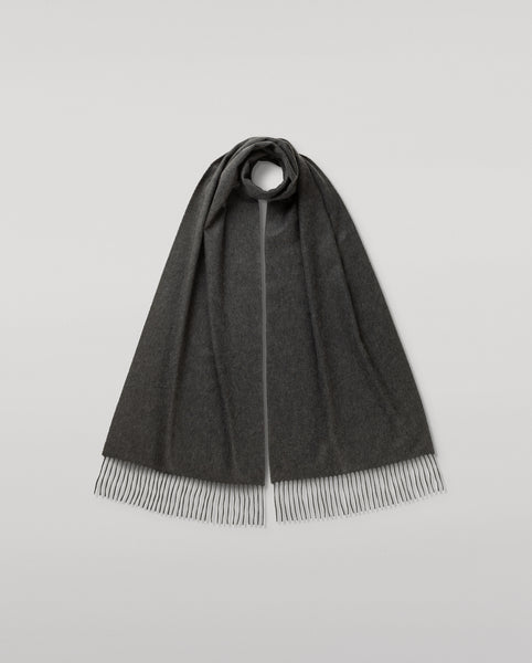 Wide Charcoal Grey Cashmere Scarf | Cashmere Accessories