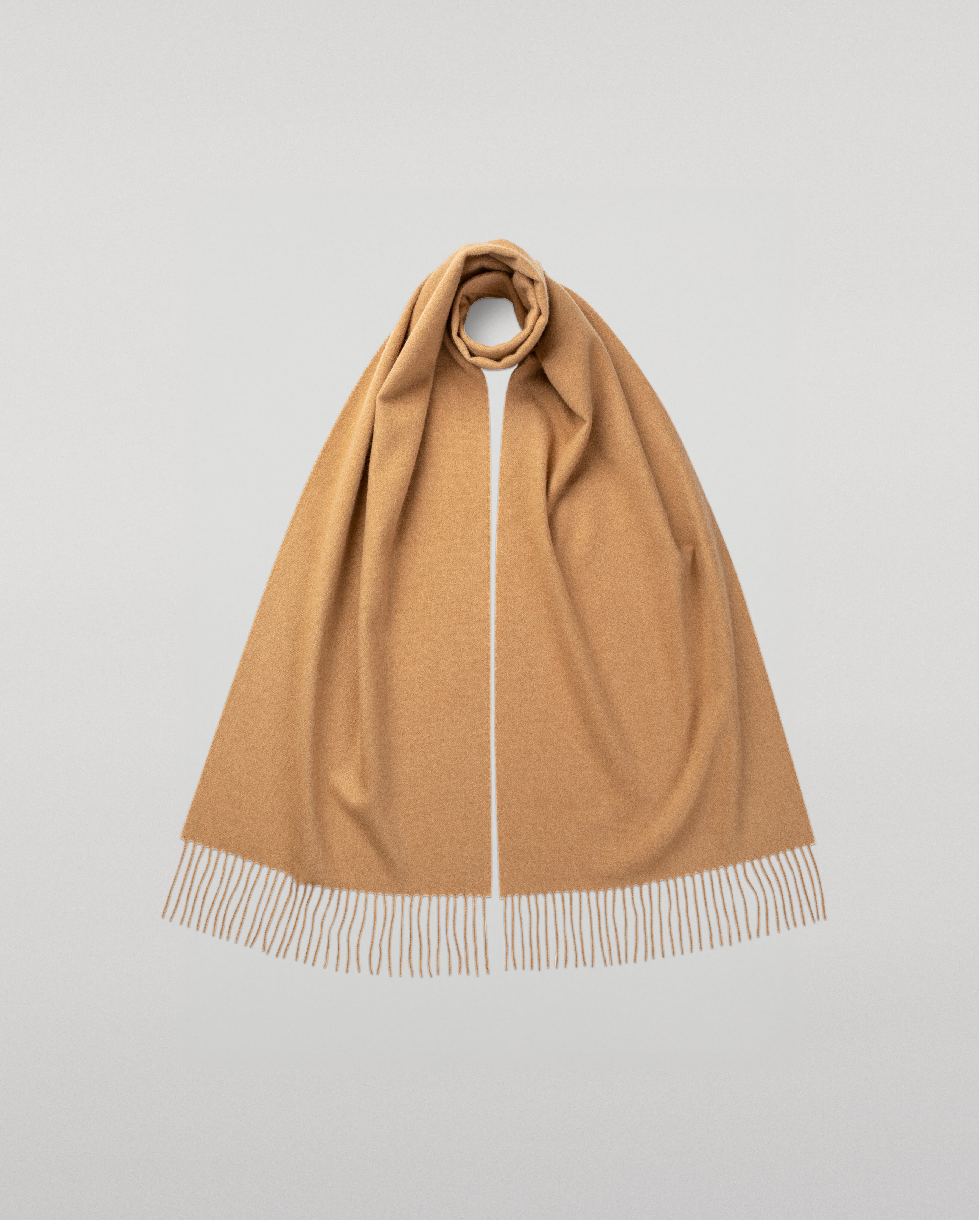 【新品】Johnstons of Elgin camel マフラー AM90 Wide Cashmere Scarf in Camel | Made in Scotland – Johnstons of Elgin