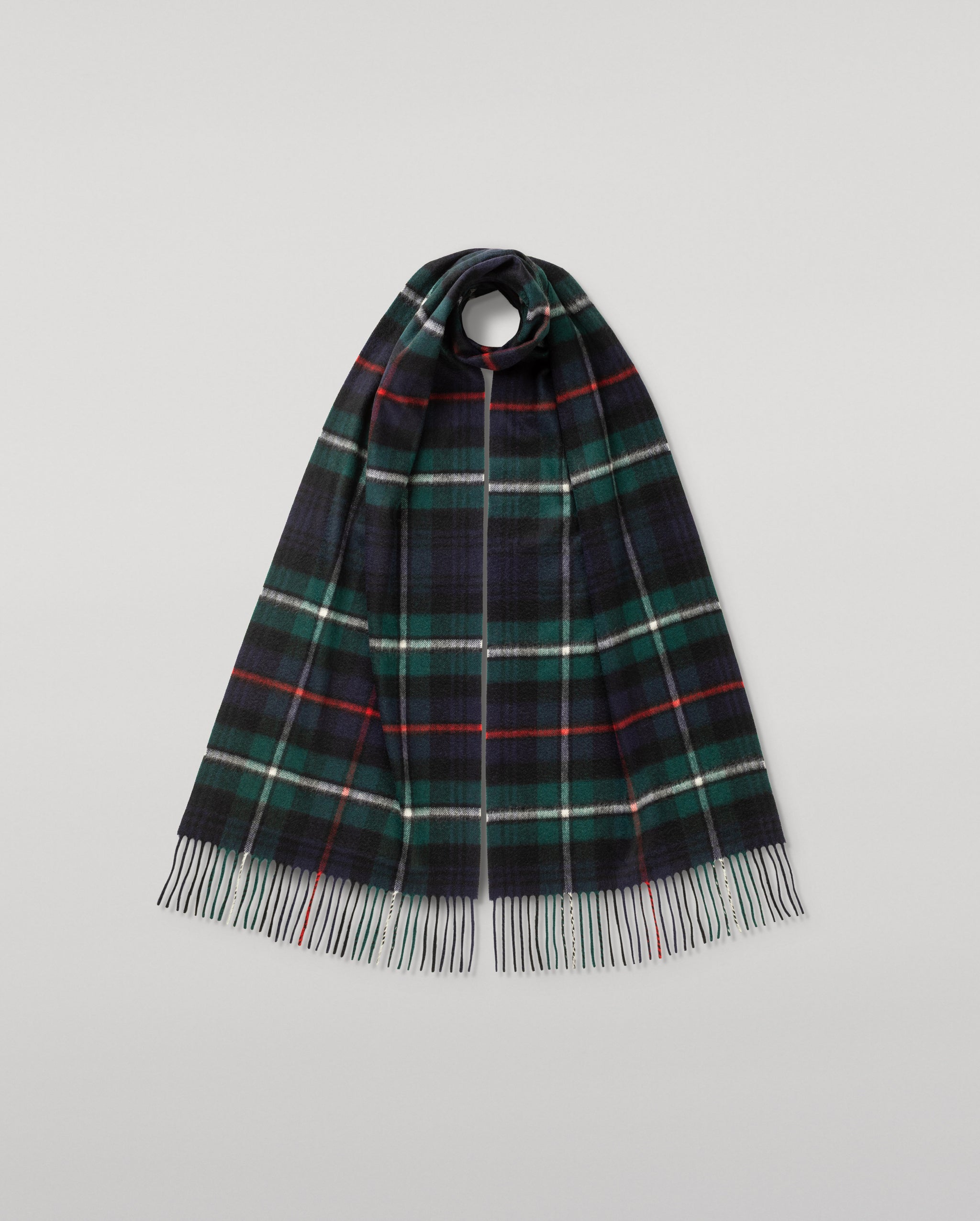 Wide MacKenzie Tartan Cashmere Scarf