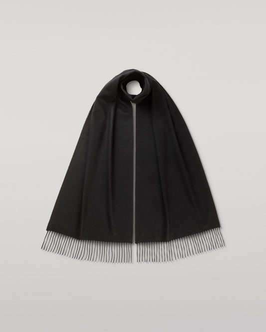 Johnstons of Elgin Woven Accessory Black Wide Black Cashmere Scarf WA000057SA0900N/A