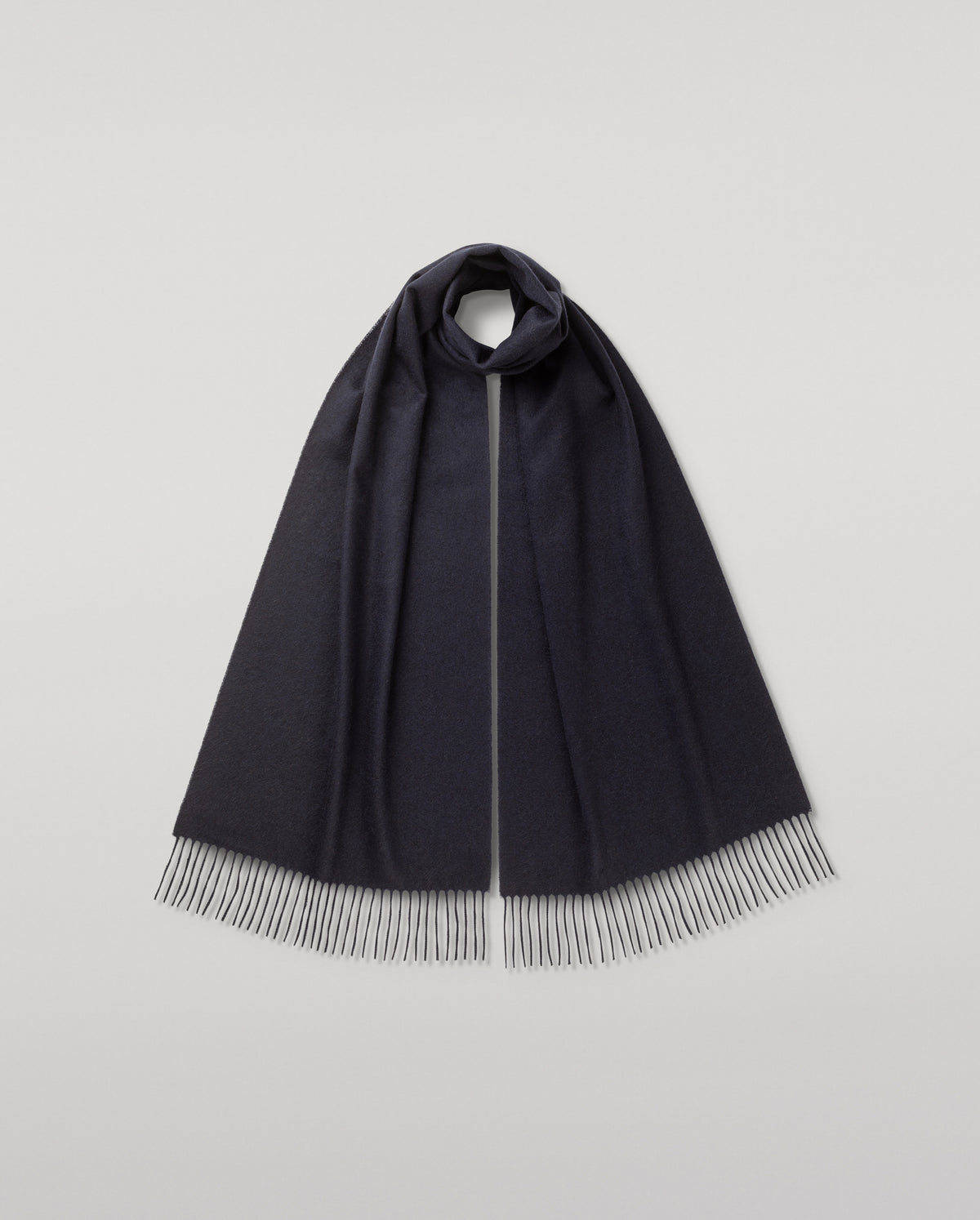 Wide Dark Cashmere Scarf