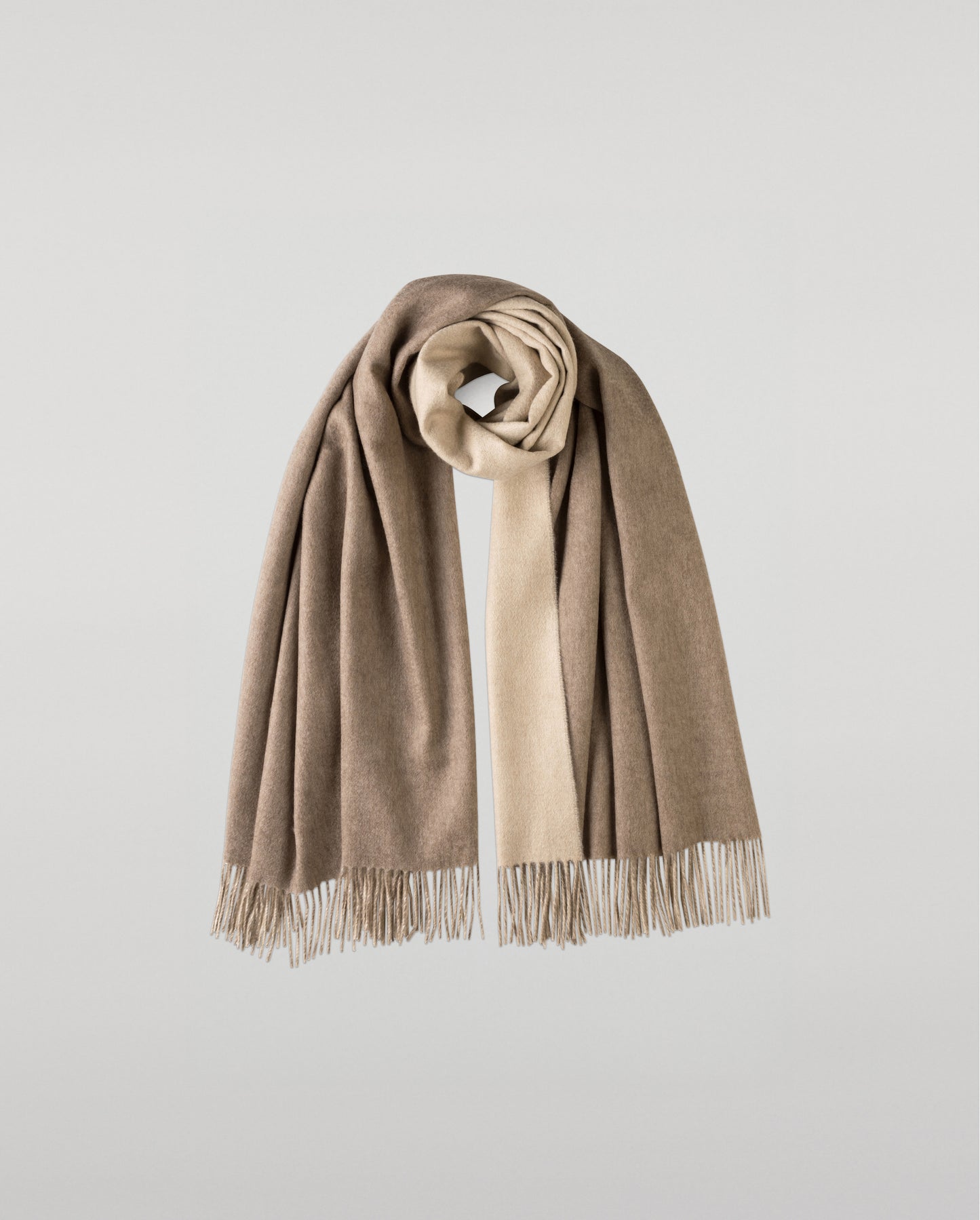 Johnstons of Elgin Woven Accessory Natural Contrast Reversible Cashmere Stole WA000585RU6040N/A