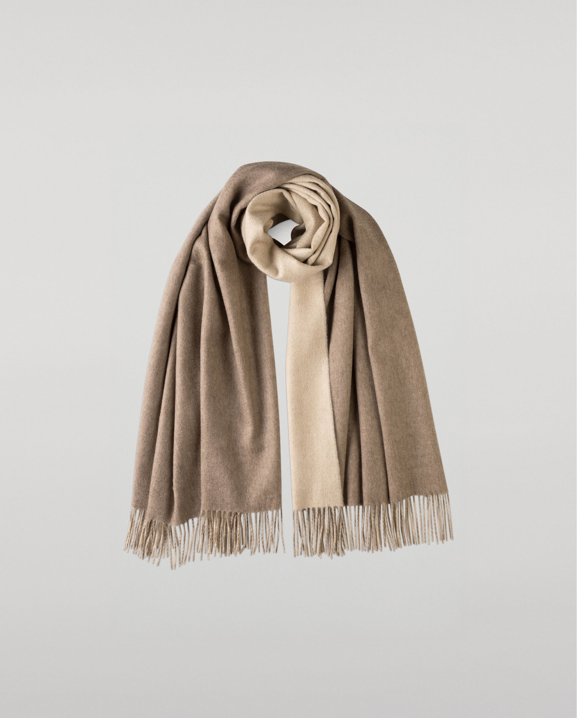 Johnstons of Elgin Woven Accessory Natural Contrast Reversible Cashmere Stole WA000585RU6040N/A