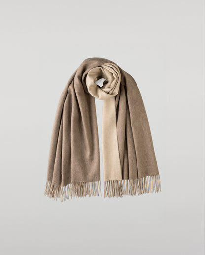 Johnstons of Elgin Woven Accessory Natural Contrast Reversible Cashmere Stole WA000585RU6040N/A