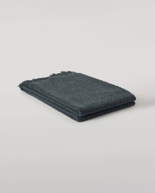 Johnstons of Elgin Lofty Cashmere Blanket in Storm Blue WAC02308RU7654ONE