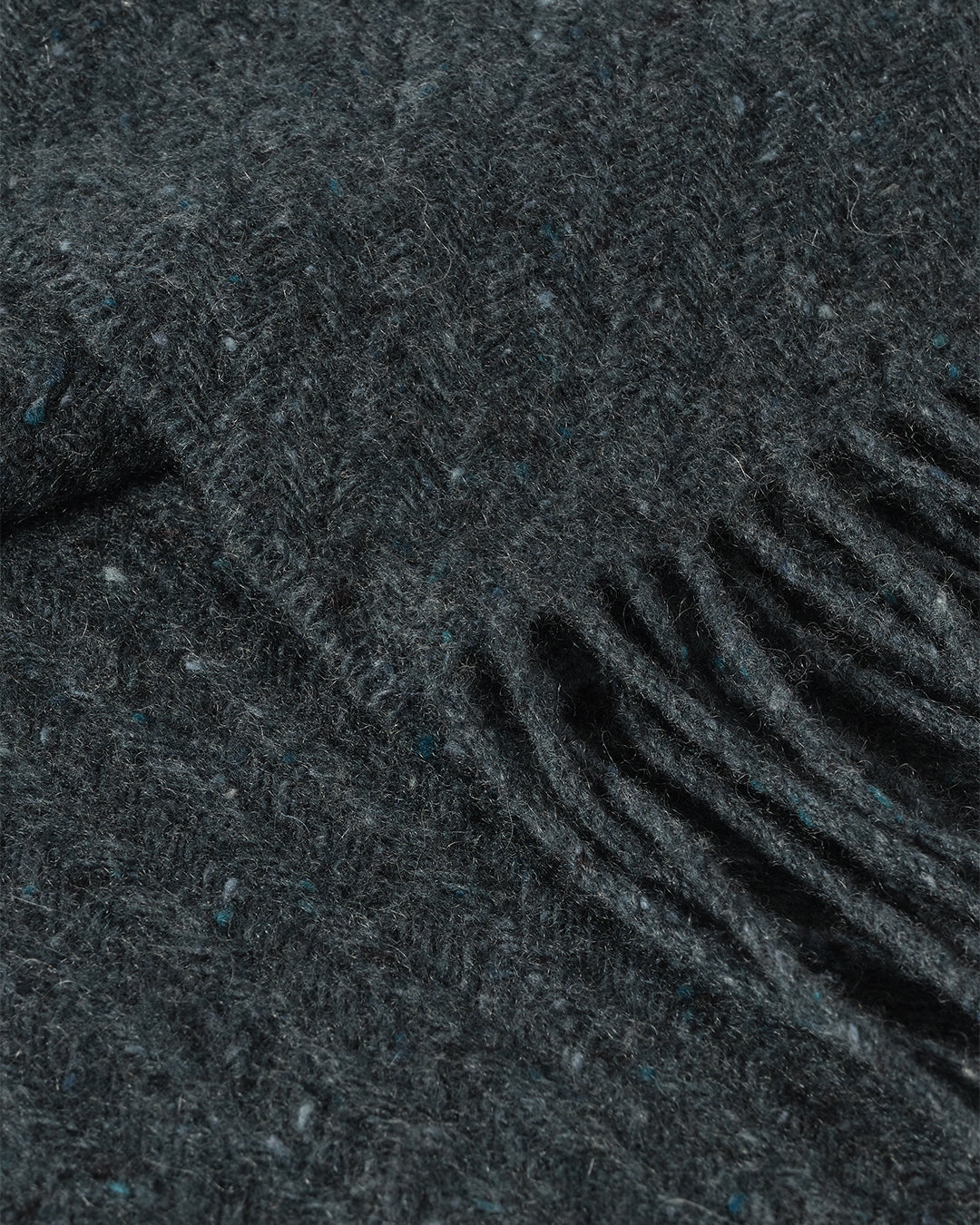 Johnstons of Elgin Lofty Cashmere Blanket in Storm Blue WAC02308RU7654ONE