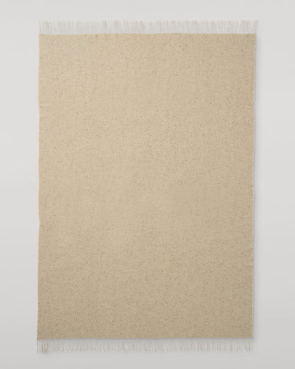 Johnstons of Elgin Lofty Twill Cashmere Blanket in Natural WAC02308RU7655ONE