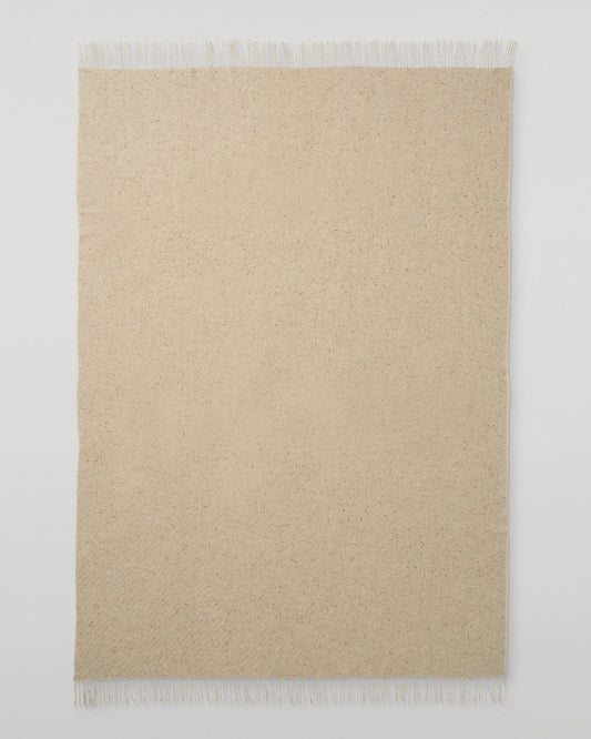 Johnstons of Elgin Lofty Twill Cashmere Blanket in Natural WAC02308RU7655ONE