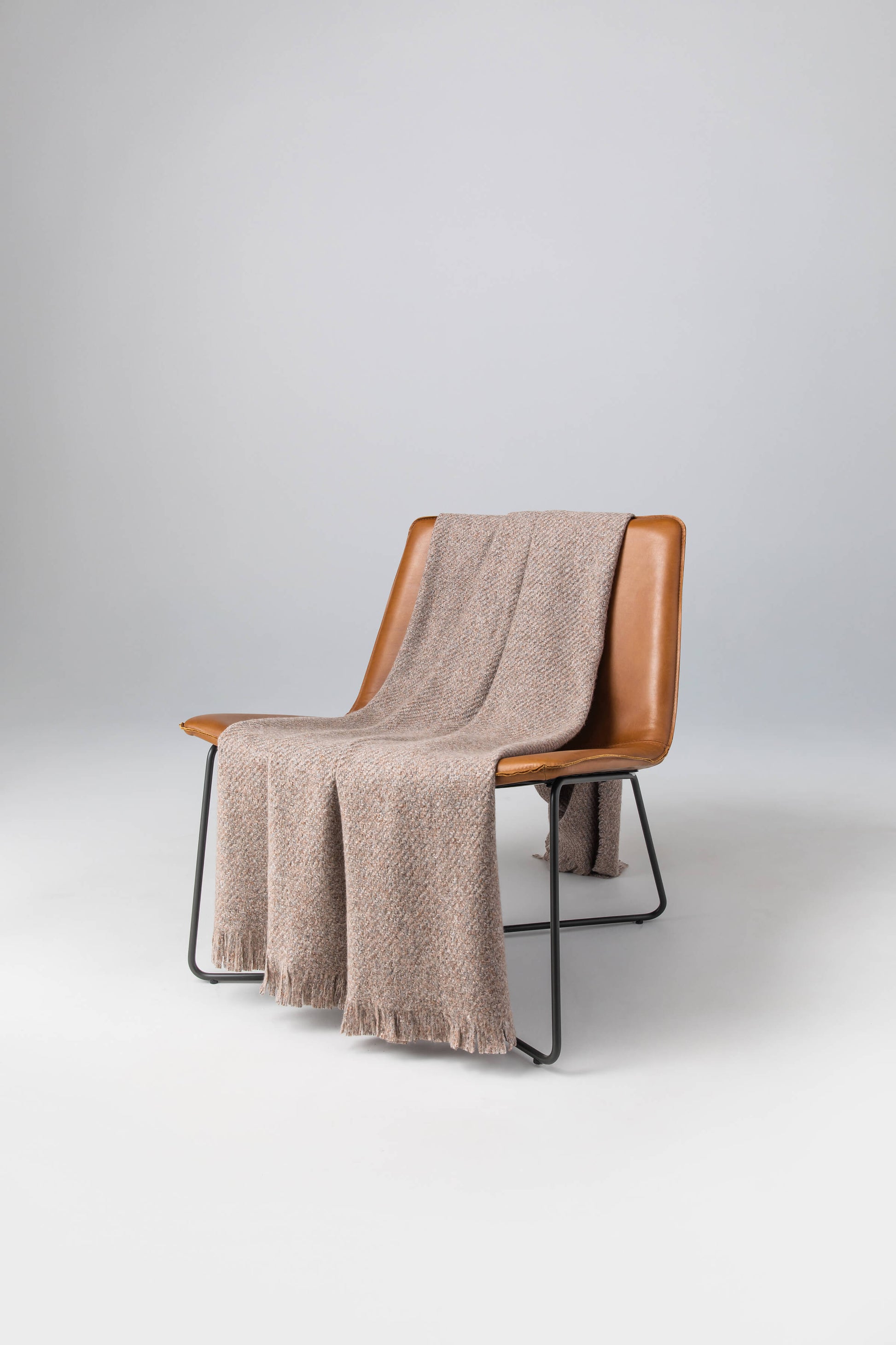 Johnstons of Elgin 2024 Blanket Collection Fawn Mix Brushed Bouclé Throw WB002613HB0221ONE