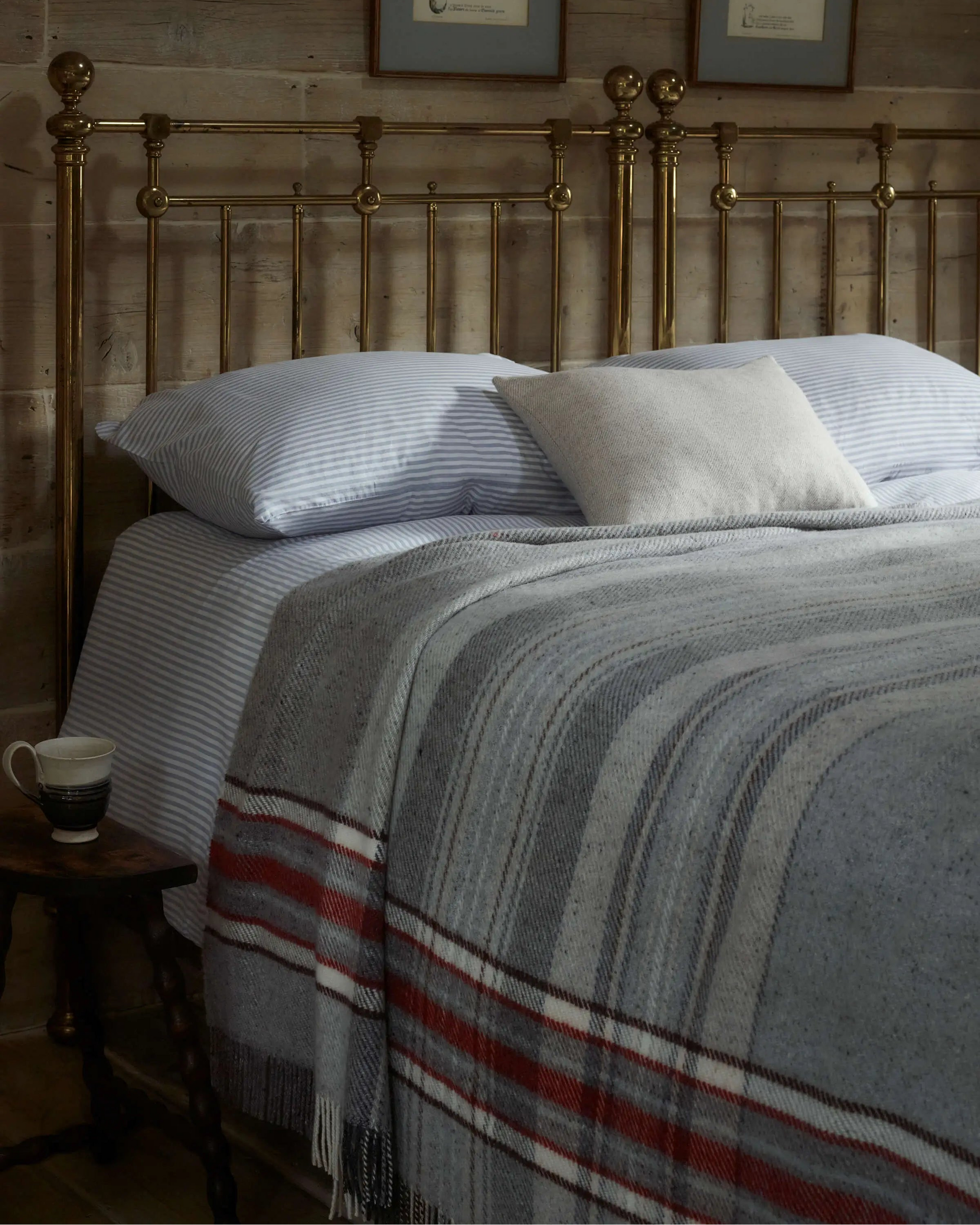 Donegal Check Bed Throw Russet &