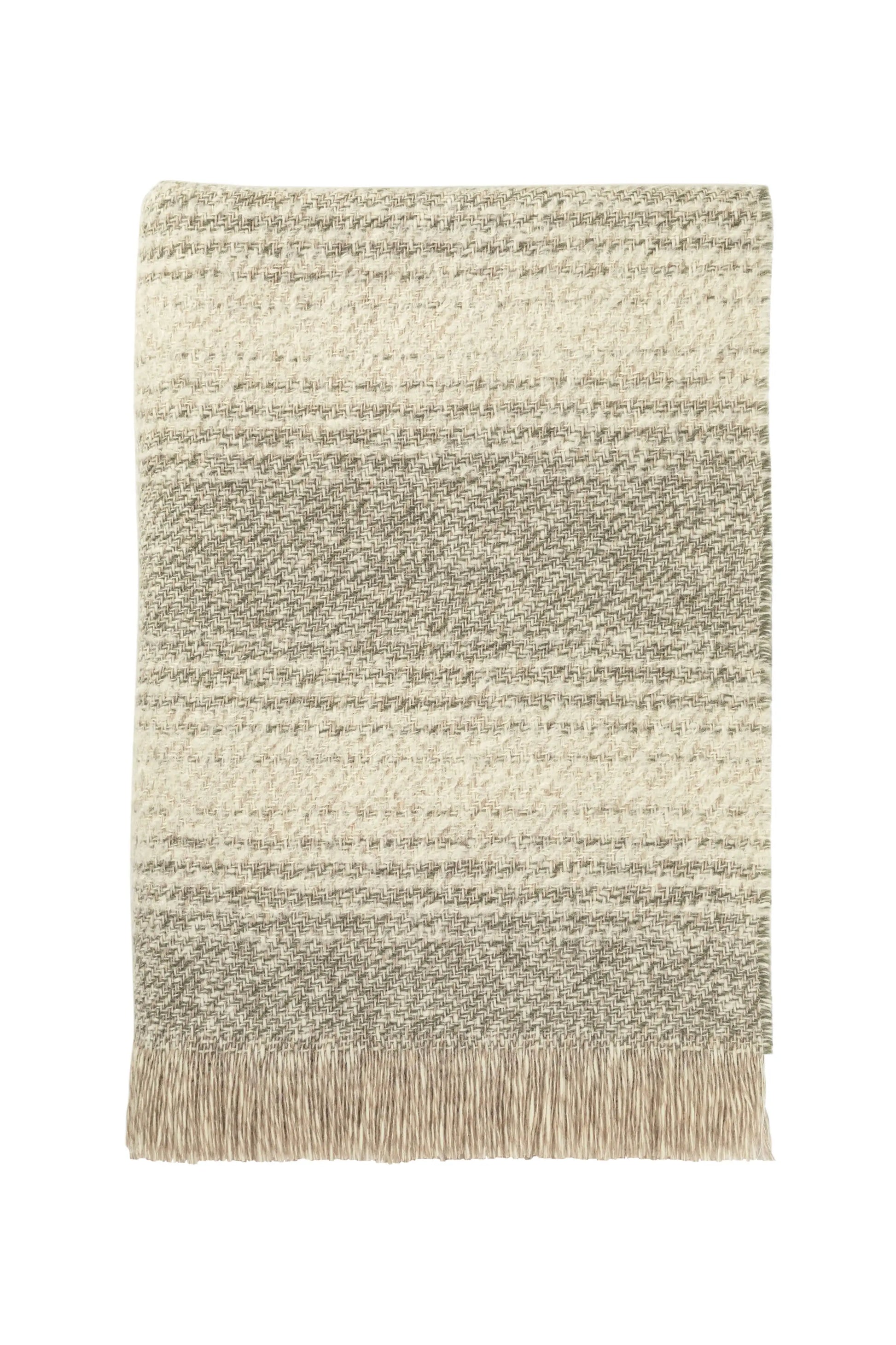 Johnstons of Elgin 2024 Blanket Collection Fern Textural Ombré Throw on a white background WB002617RU7556ONE