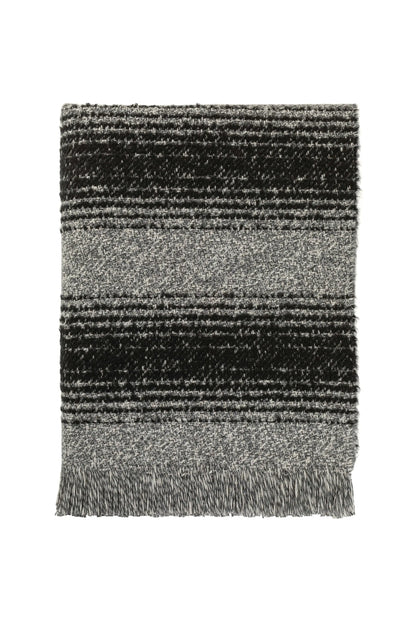 Johnstons of Elgin 2024 Blanket Collection Charcoal Textural Ombré Throw WB002617RU7557ONE