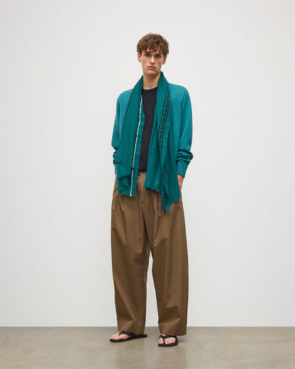 JOHNSTONS OF ELGIN CYRUS FLOAT EDGE SCARF GREEN 94% WOOL 4% CASHMERE 2% SILK WB002860RU7713ONE