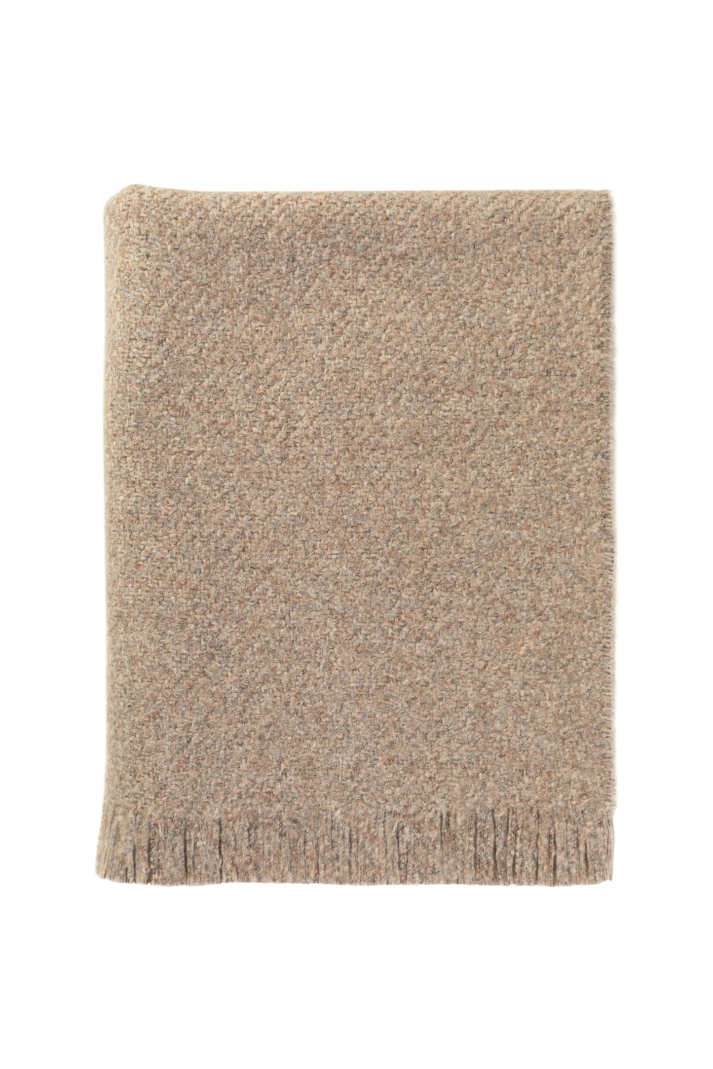 Johnstons of Elgin 2024 Blanket Collection Fawn Mix Brushed Bouclé Throw WB002613HB0221ONE