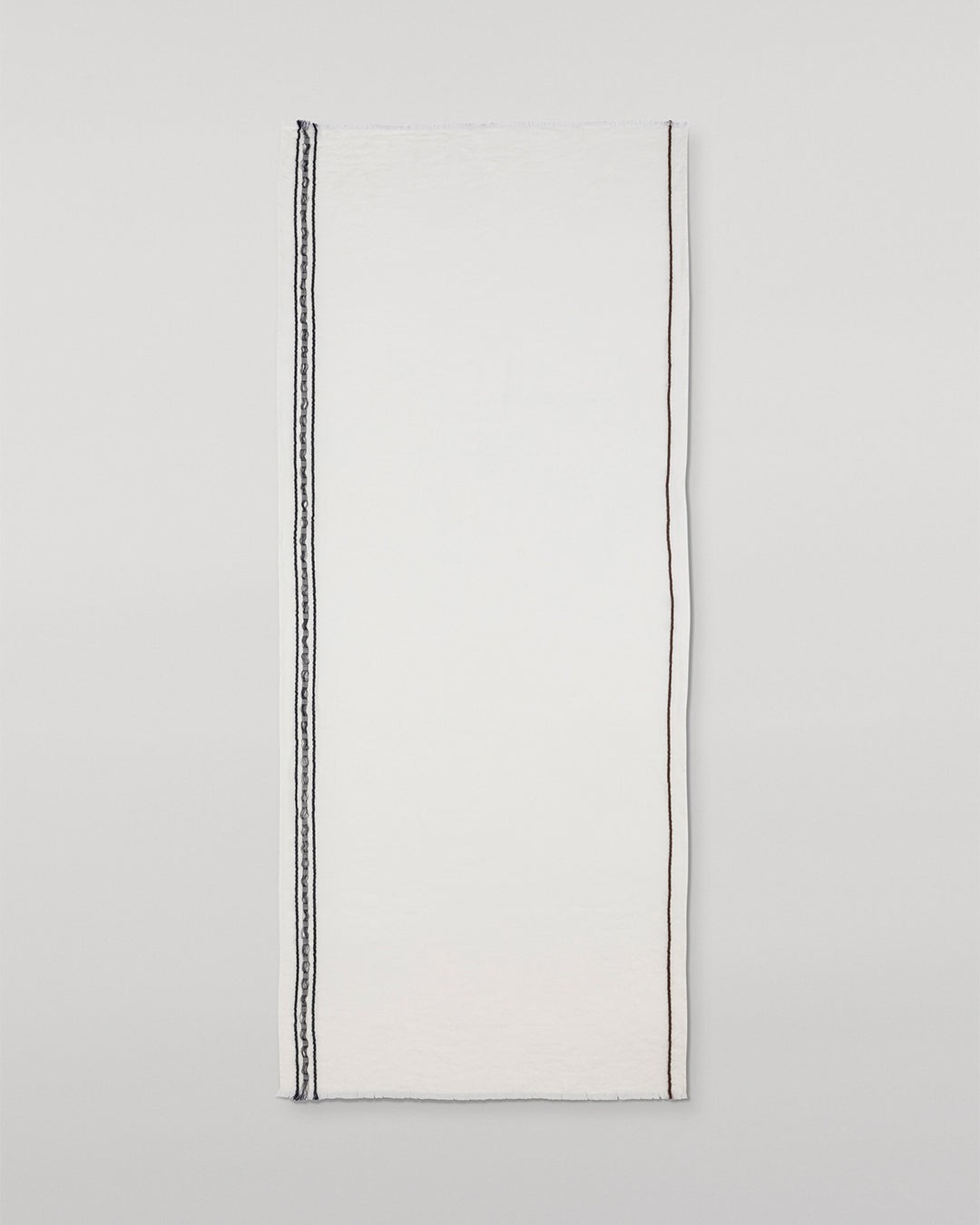 JOHNSTONS OF ELGIN CYRUS FLOAT EDGE SCARF WHITE 94% WOOL 4% CASHMERE 2% SILK WB002860RU7711ONE