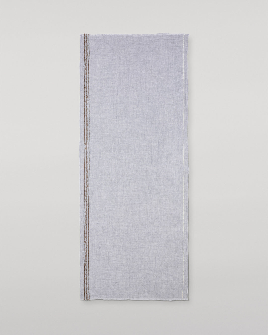 JOHNSTONS OF ELGIN CYRUS FLOAT EDGE SCARF GREY 94% WOOL 4% CASHMERE 2% SILK WB002860RU7712ONE