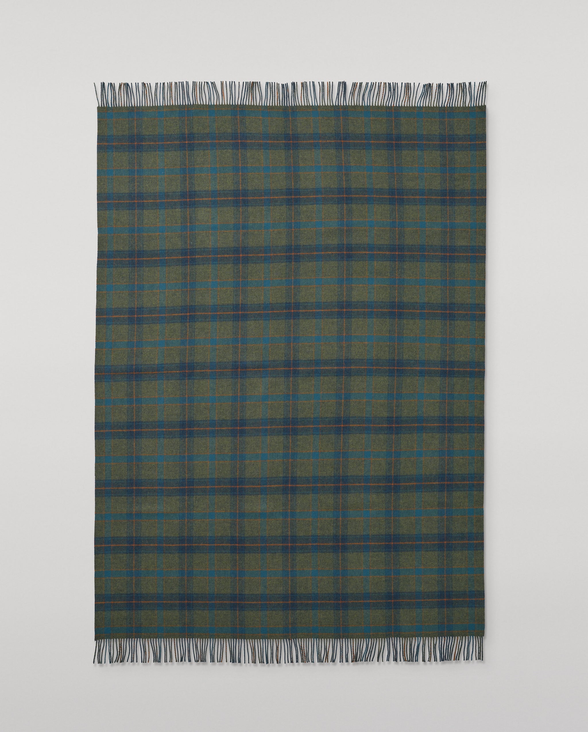 Double Face Check Lambswool Throw