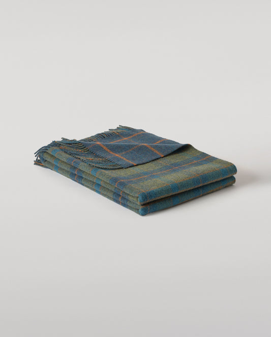 Johnstons of Elgin Blanket Collection Bright & Dark Check Double Face Lambswool Throw WD000021RU6315N/A