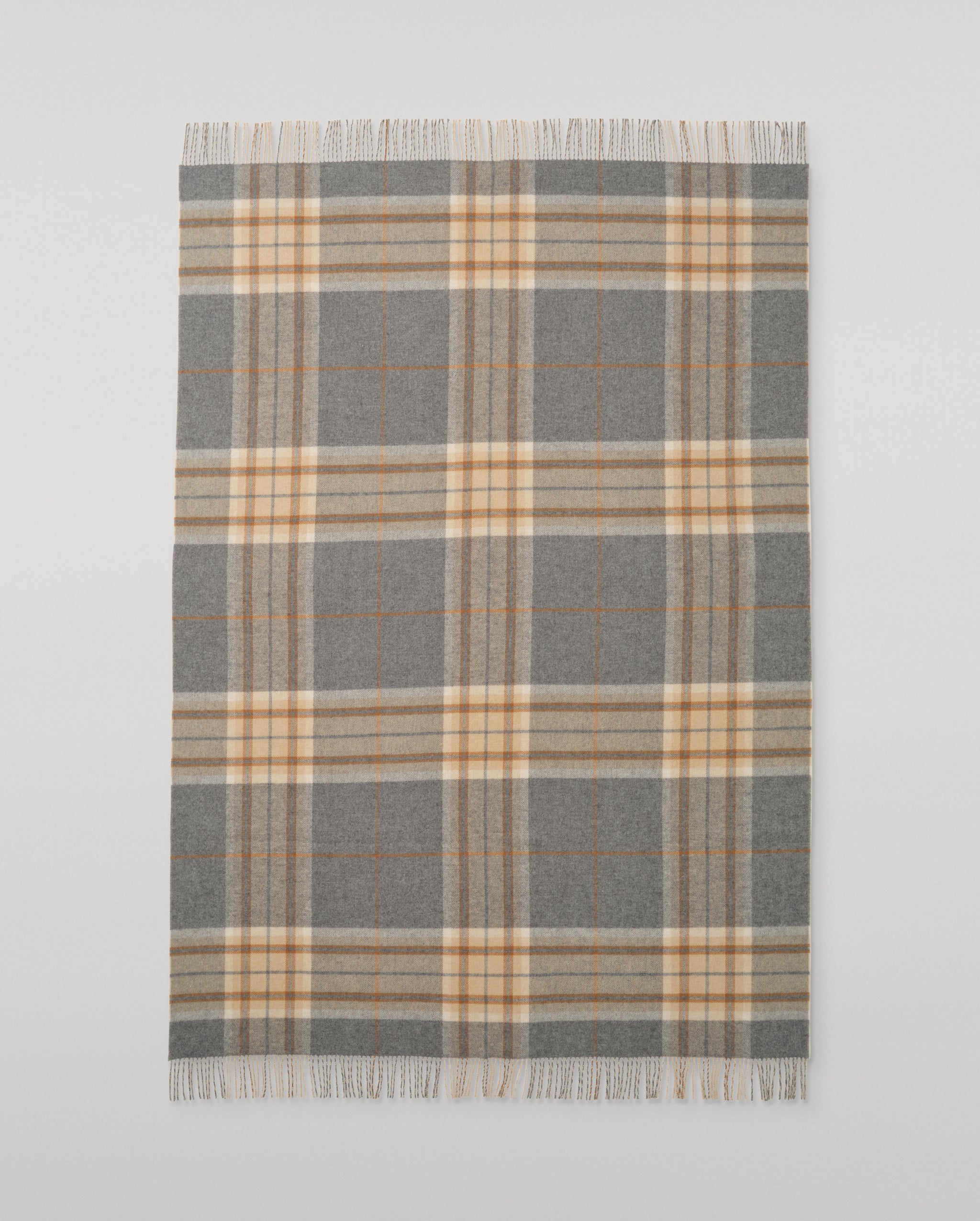 Double Face Grey & Lambswool Throw