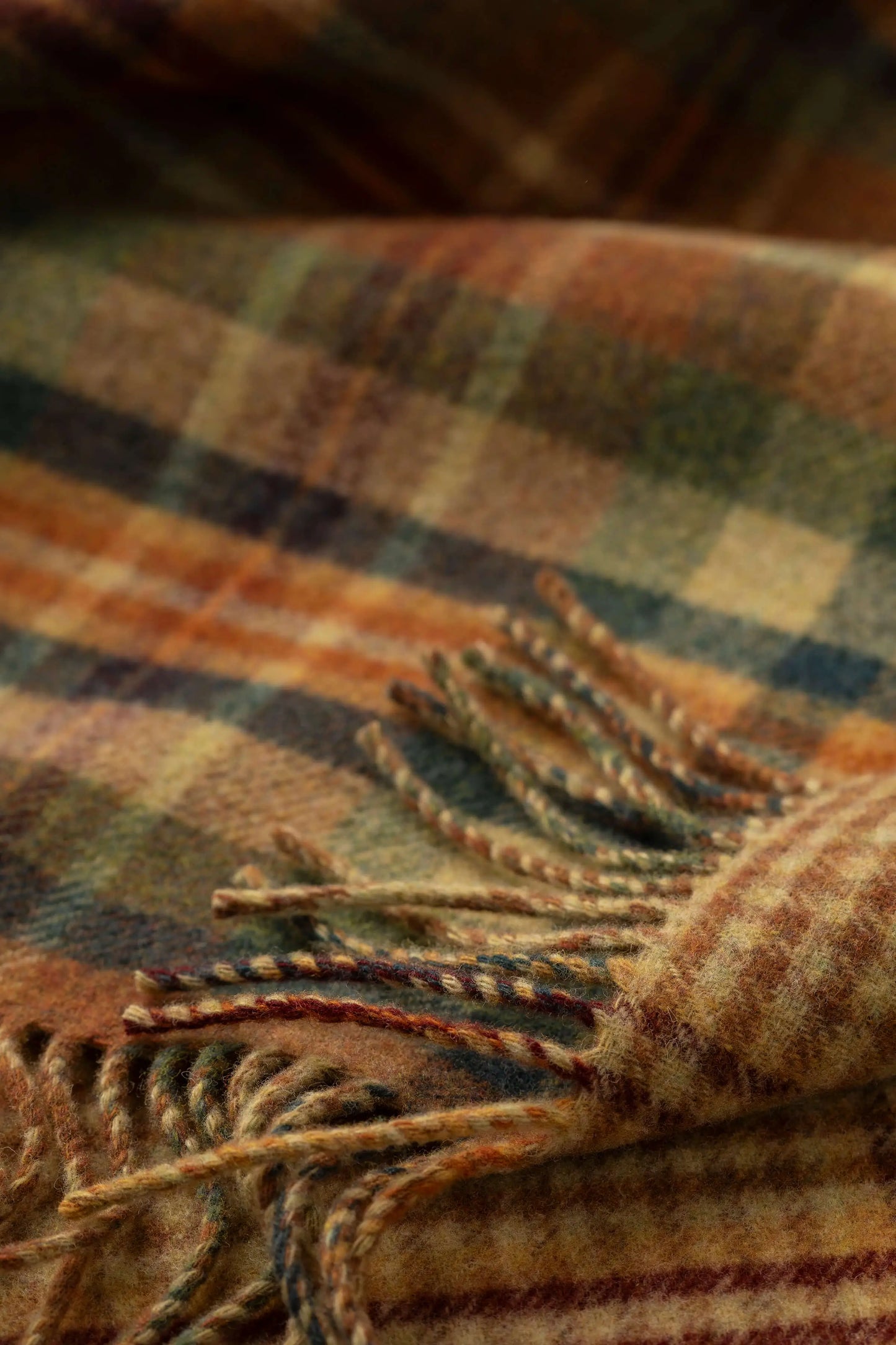 2025 Johnstons of Elgin Interiors Collection Multi check & Gunclub Windowpane Reversible Lambswool Throw  WD000021RU7460ONE