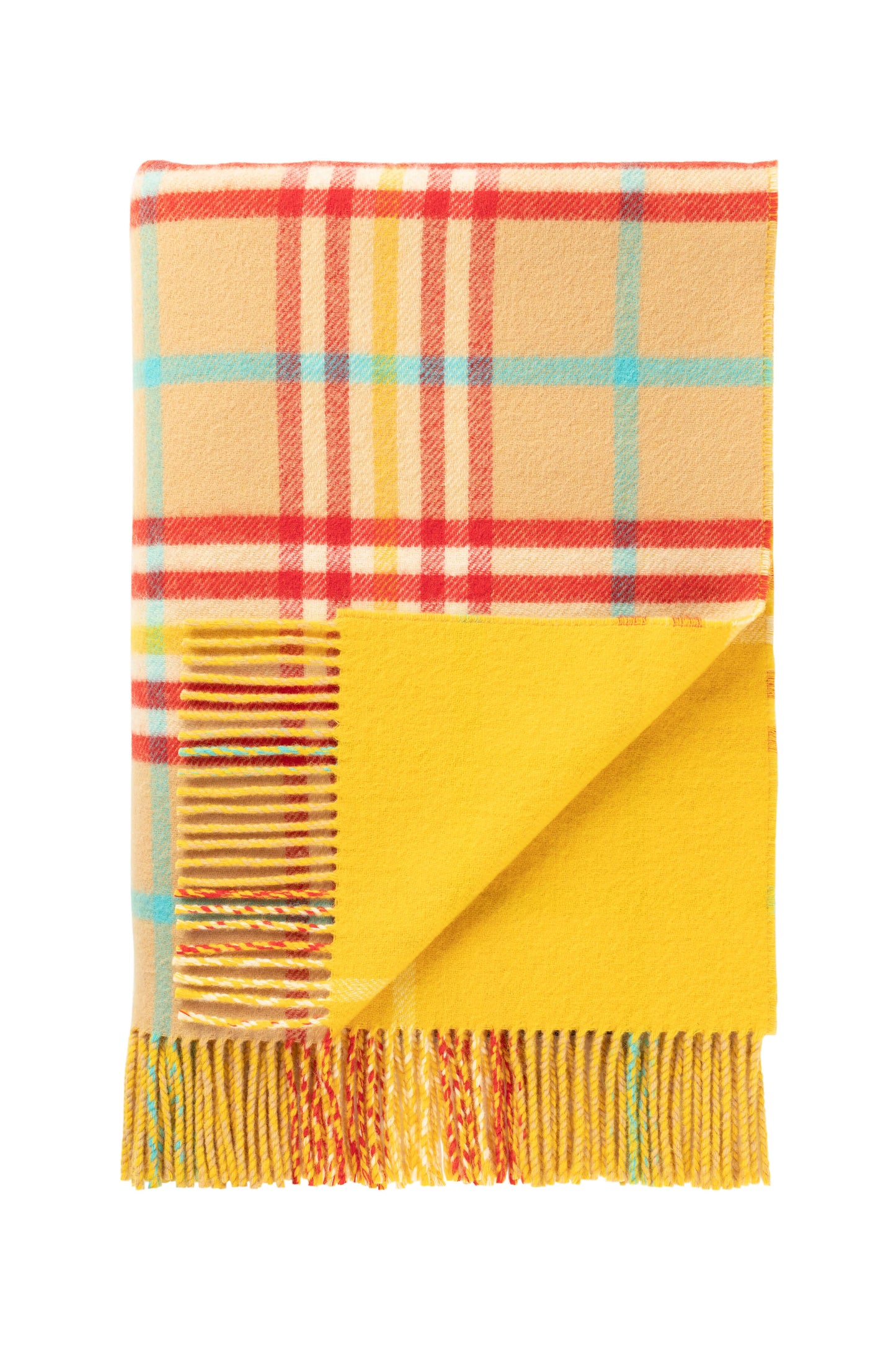 Johnstons of Elgin 2024 Blanket Collection Check & Windowpane Vibrant Double Face Lambswool Throw WD000021RU7466ONE