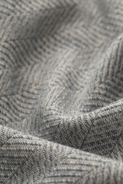 2025 Johnstons of Elgin Interiors Collection Grey Texture Herringbone Merino Throw WD001221RU7456ONE