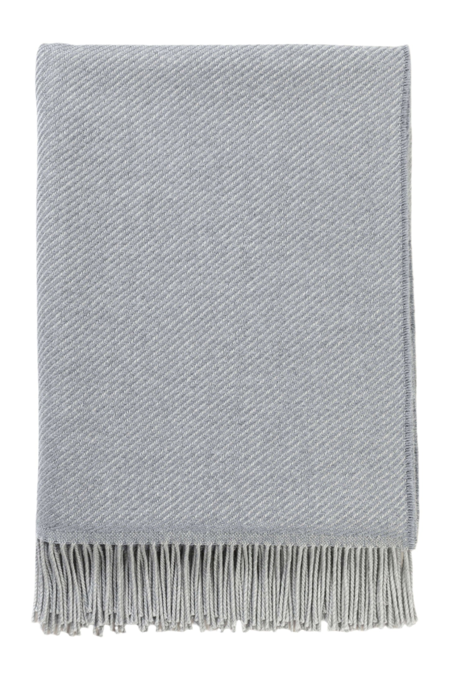 Johnstons of Elgin Grey Lofty Twill Merino Blanket  WD001221RU6984ONE