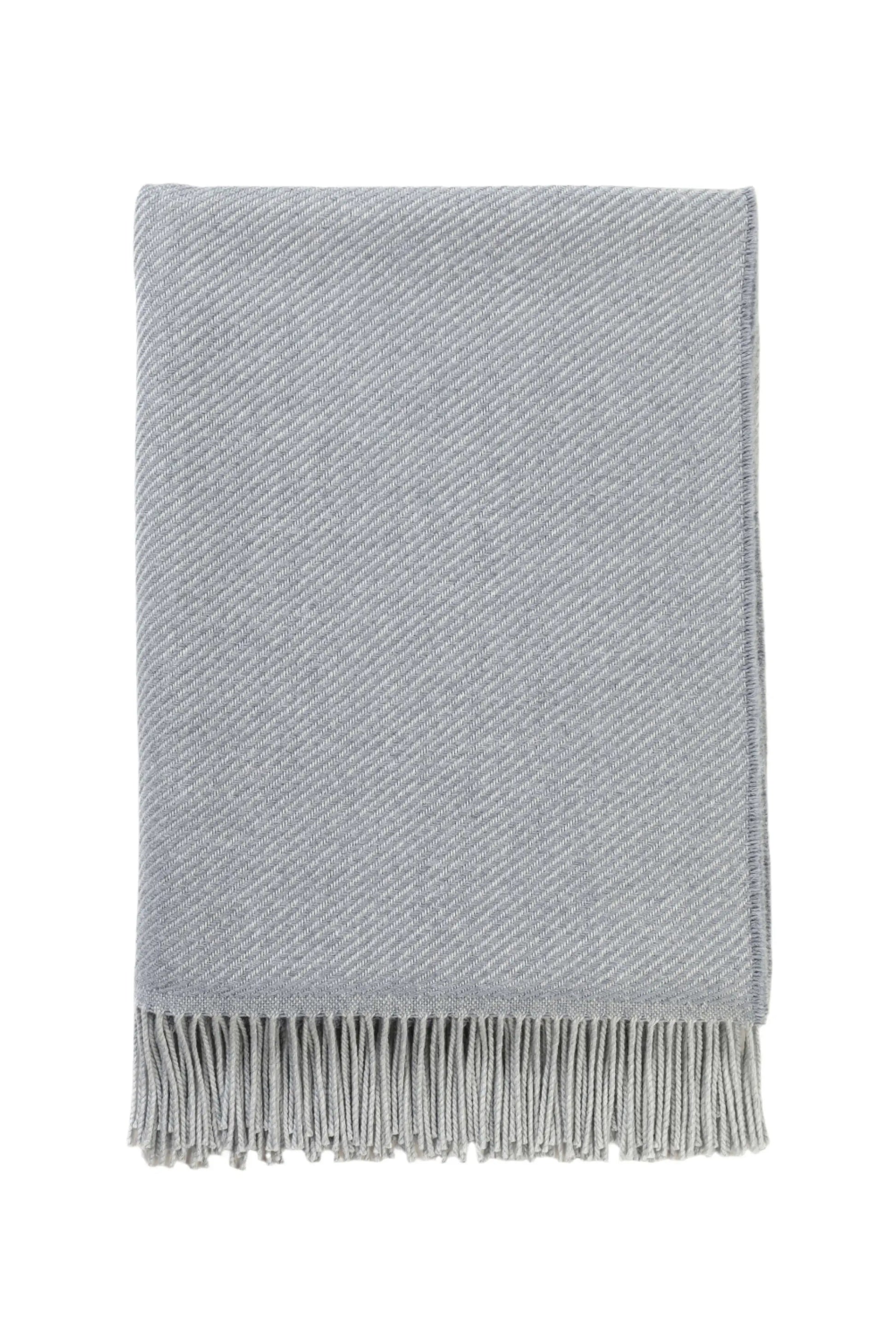 Johnstons of Elgin Grey Lofty Twill Merino Blanket  WD001221RU6984ONE