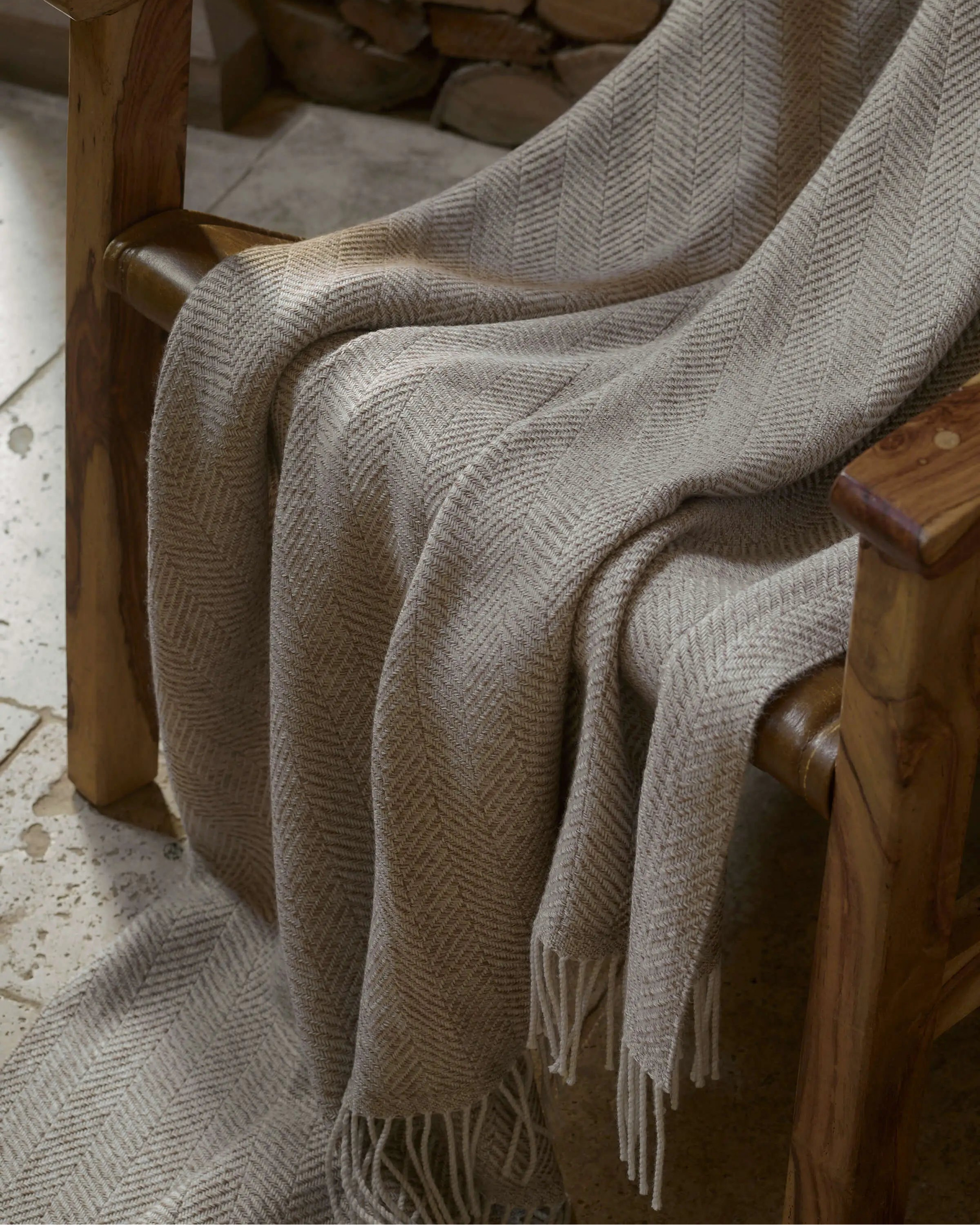 Texture Herringbone Merino Throw