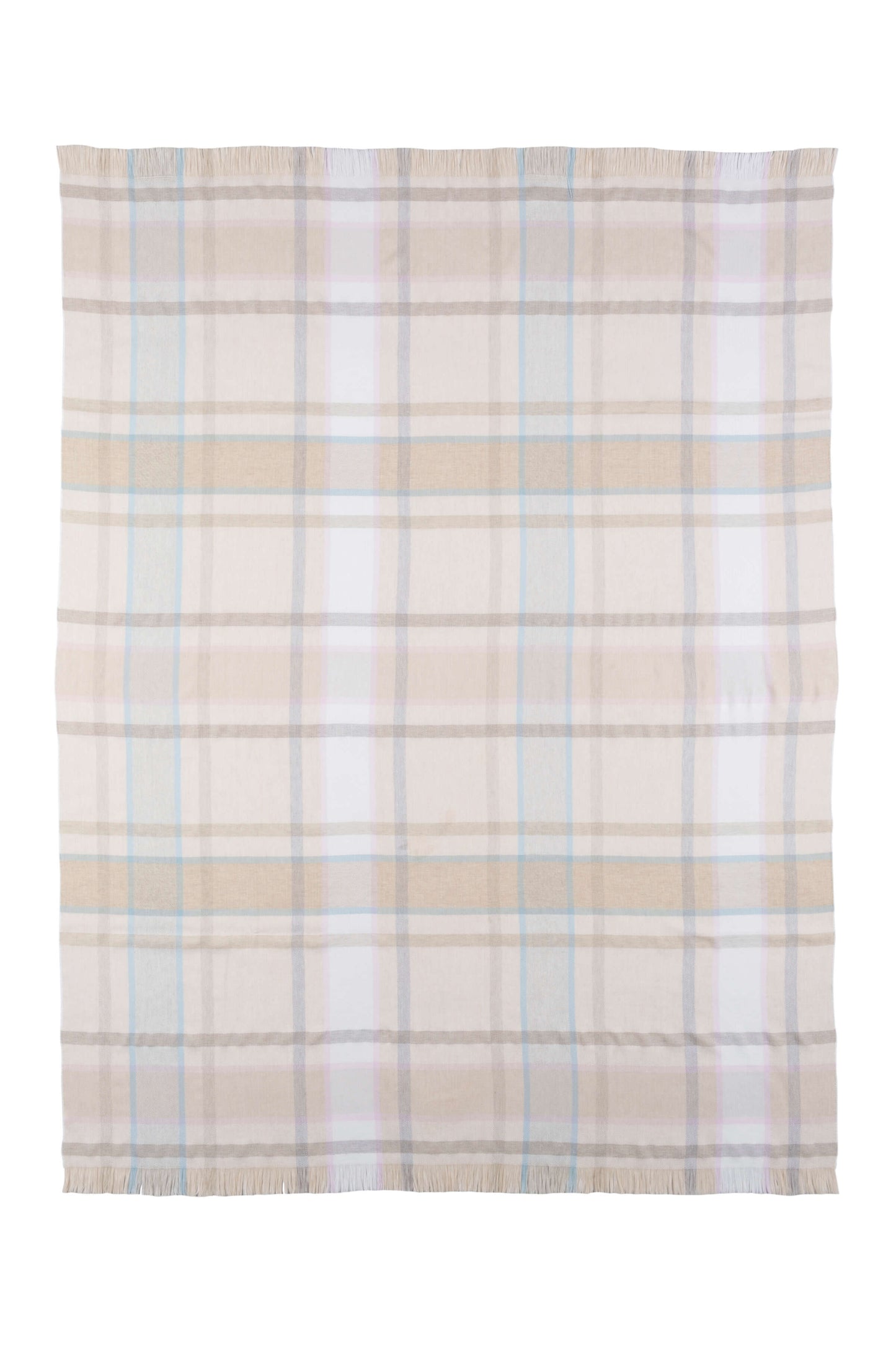 Johnstons of Elgin Pastel Texture Check Merino Throw WD001752RU7065ONE