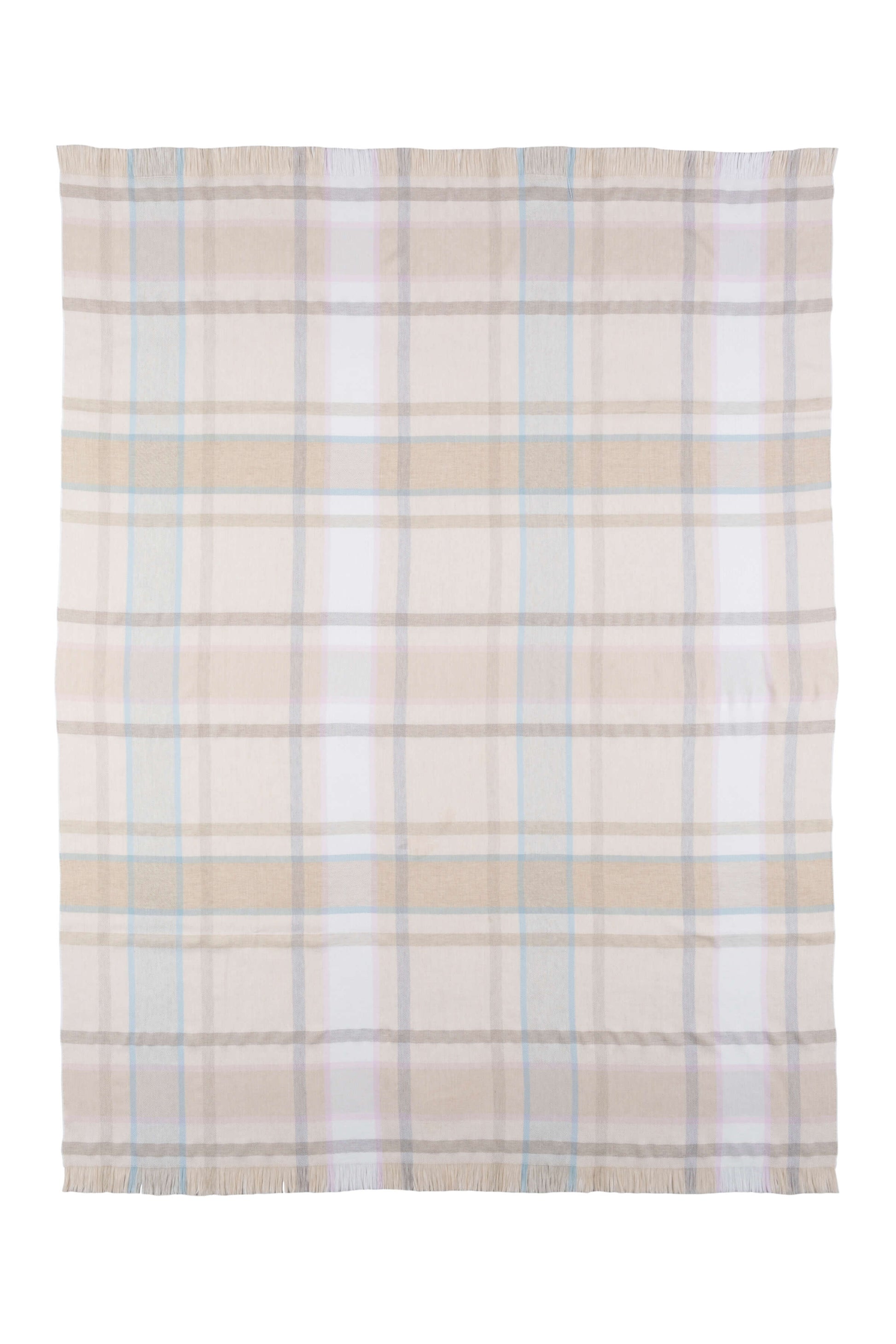 Johnstons of Elgin Pastel Texture Check Merino Throw WD001752RU7065ONE