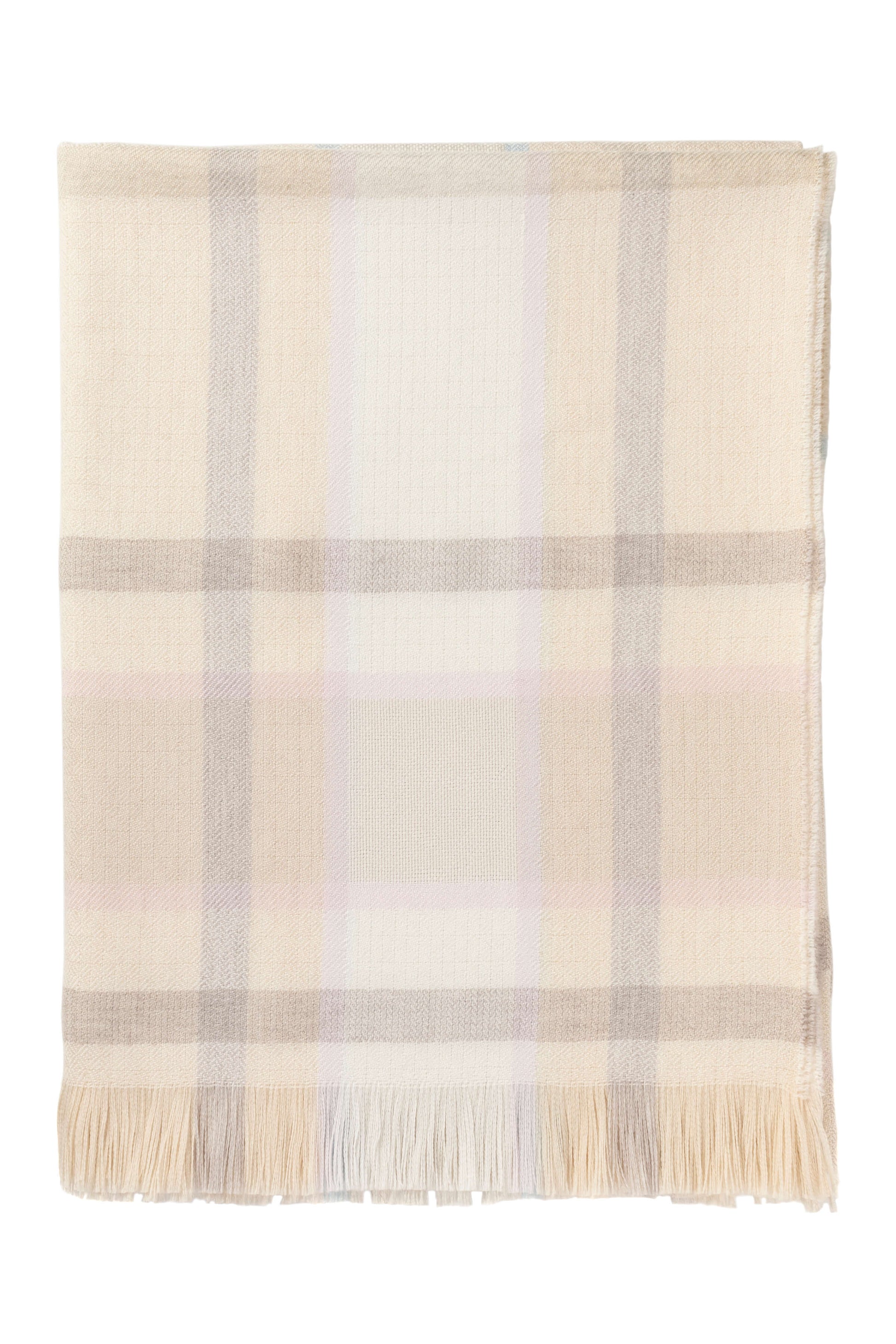 Johnstons of Elgin Pastel Texture Check Merino Throw WD001752RU7065ONE