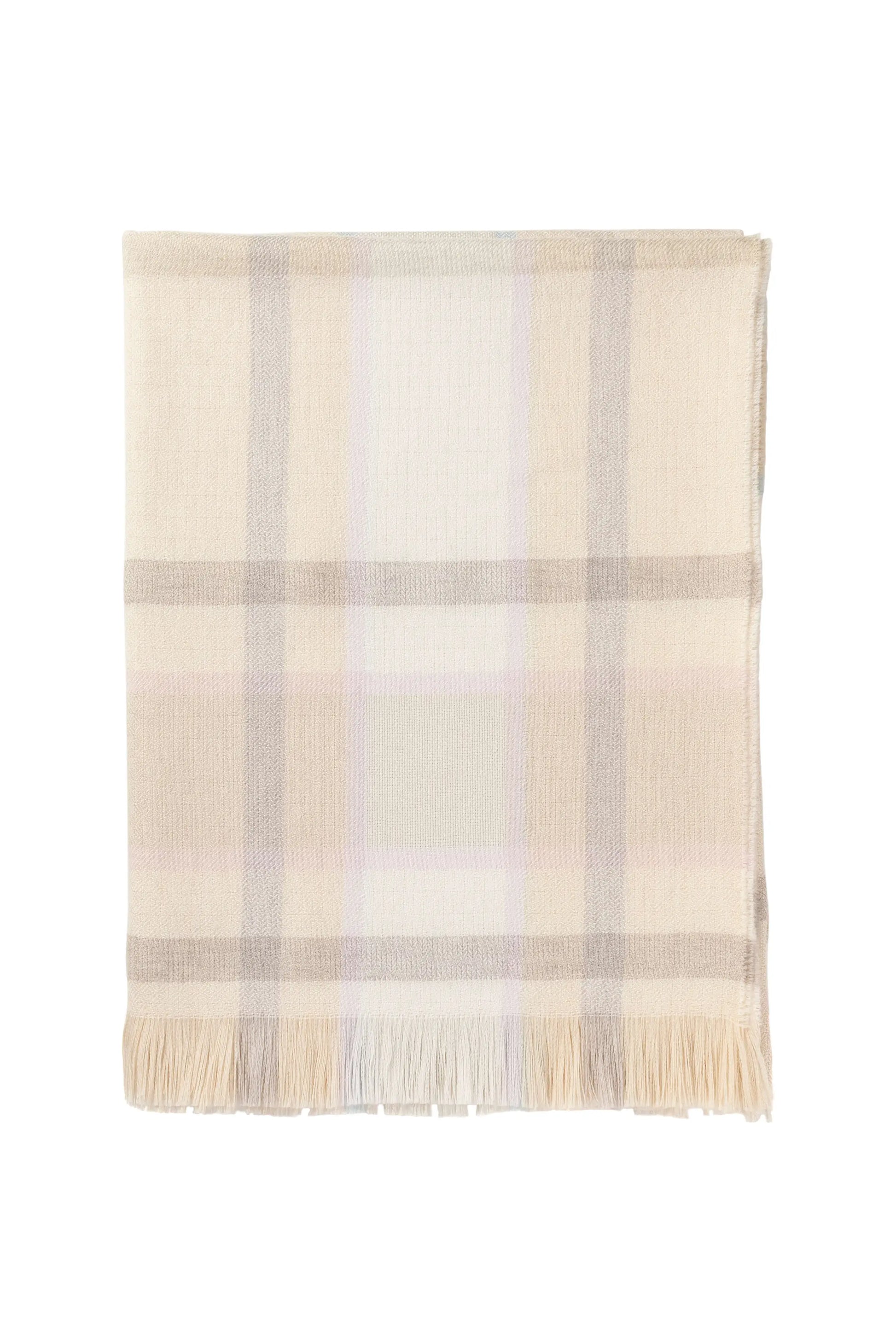 Johnstons of Elgin Pastel Texture Check Merino Throw WD001752RU7065ONE