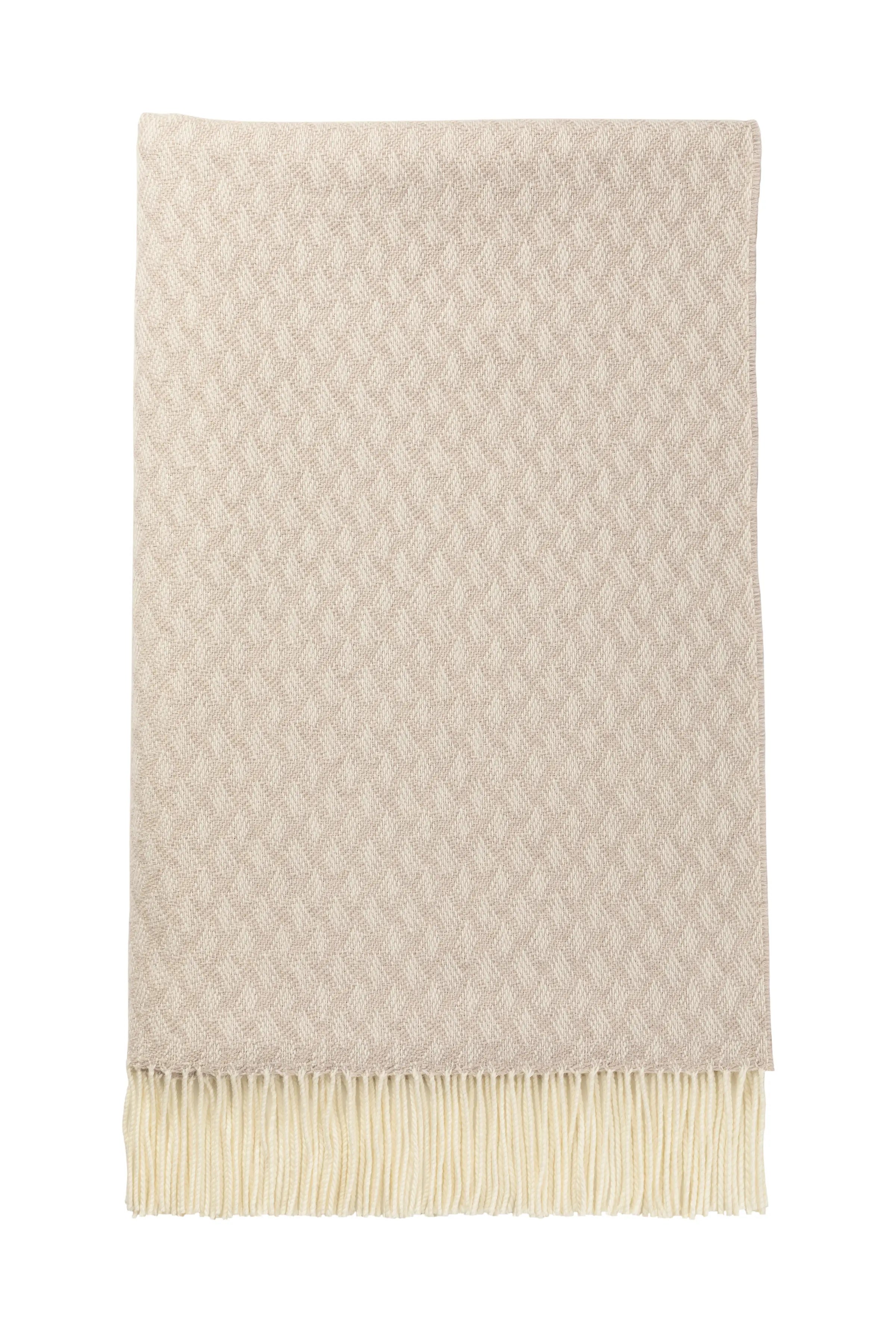 Taupe Merino Wool Bed Throw