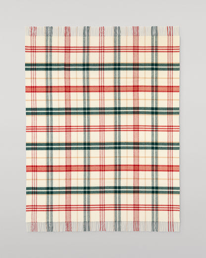 Johnstons of Elgin Lambswool Christmas Blanket in White Limited Edition WD000583RU7723ONE