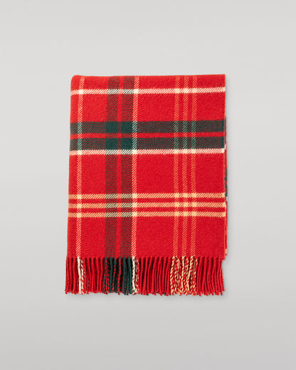 Johnstons of Elgin Lambswool Christmas Blanket in Red Limited Edition WD000583RU7724ONE