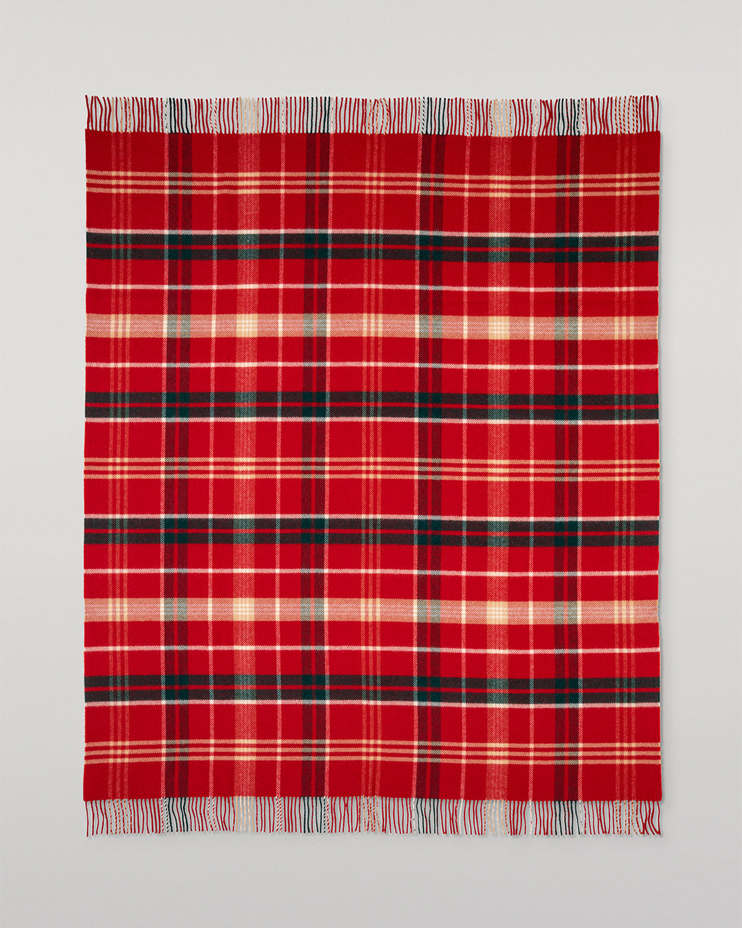 Johnstons of Elgin Lambswool Christmas Blanket in Red Limited Edition WD000583RU7724ONE