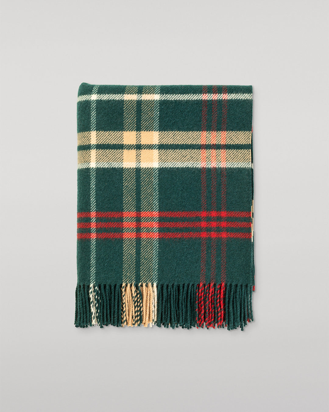 Johnstons of Elgin Lambswool Christmas Blanket in Green Limited Edition WD000583RU7725ONE