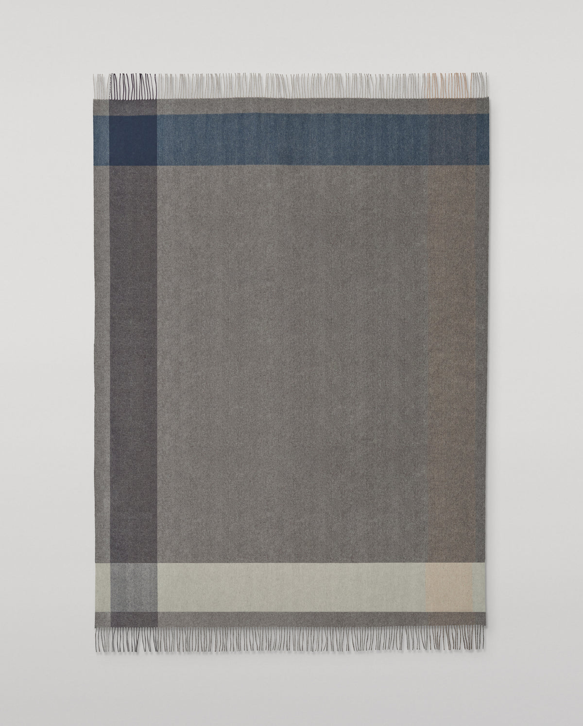 Block Border Wool Throw