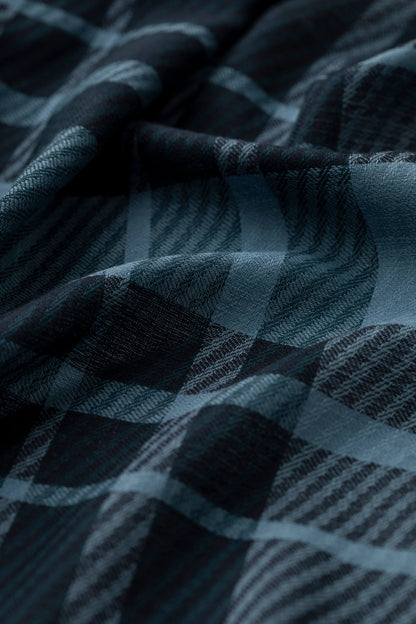 Johnstons of Elgin AW25 Woven Accessories Blue Twill Check Scarf WDC01519RU7688ONE