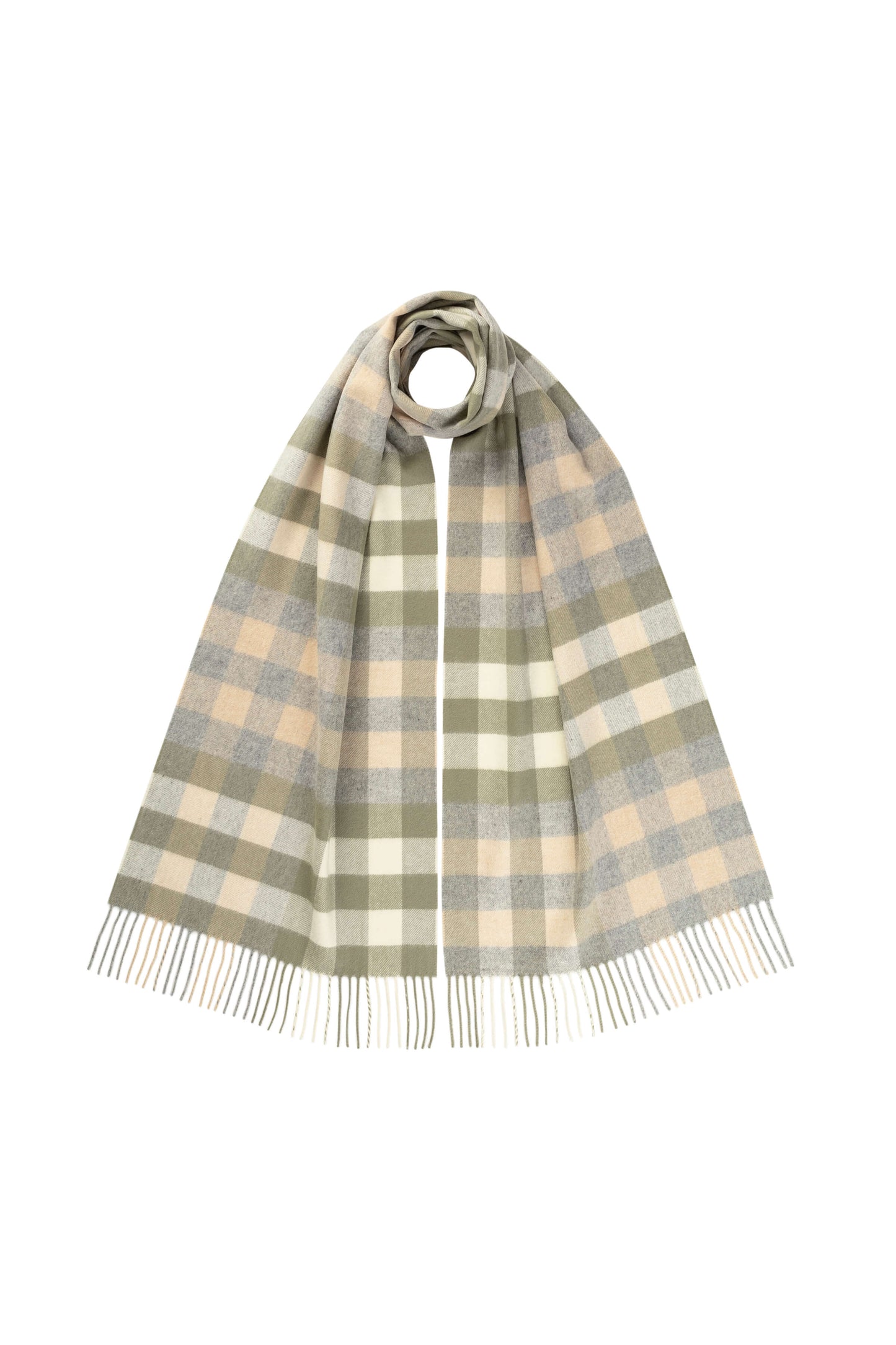 Small Check Merino Scarf