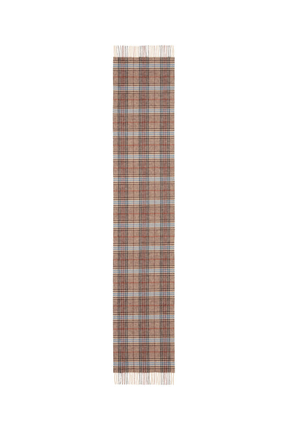 Johnstons of Elgin AW24 Woven Accessory Camel Tweed Check Merino Scarf WDC01797RU7504ONE