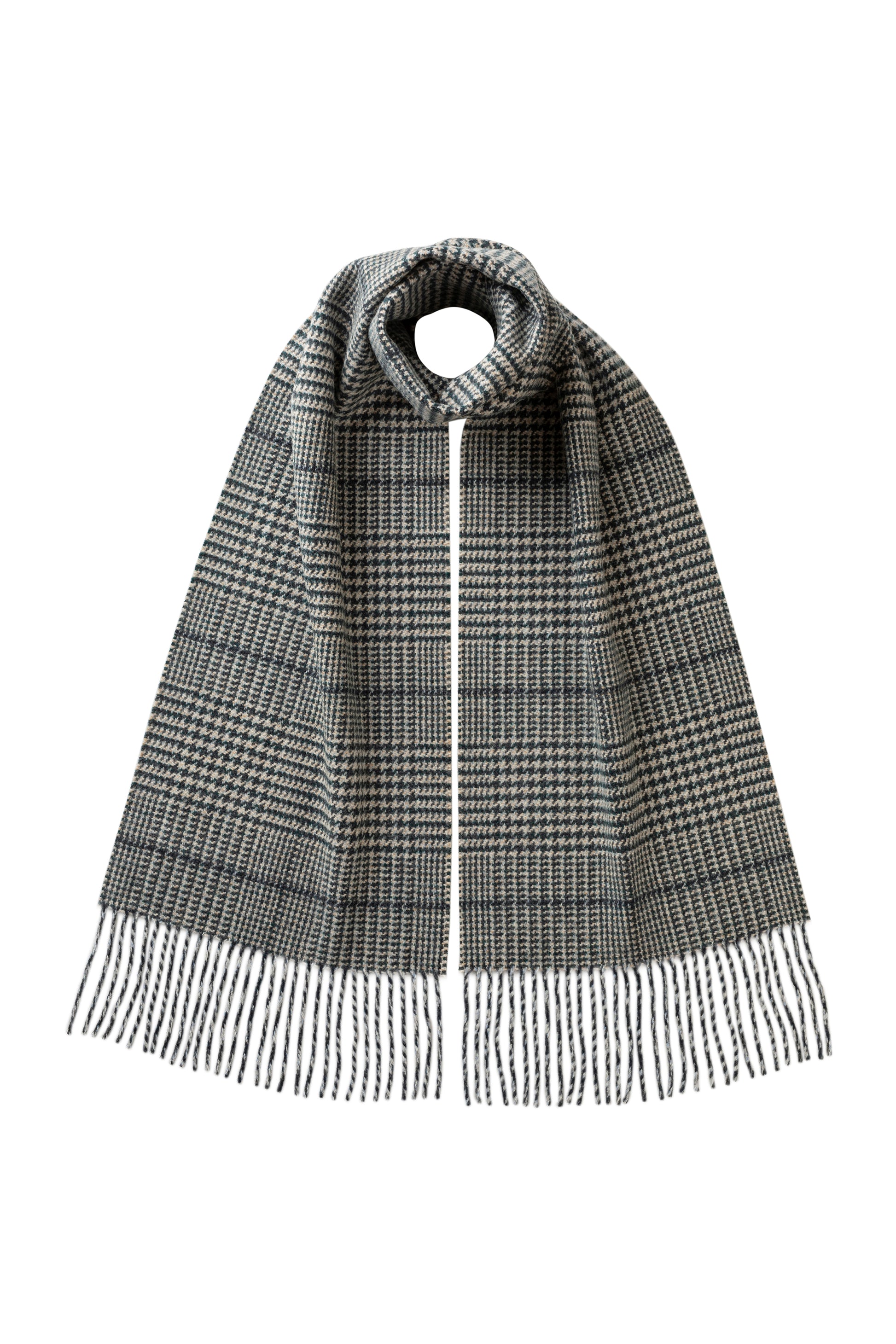 Johnstons of Elgin Bottle Green Tweed Scarf WDC01923RU7652ONE