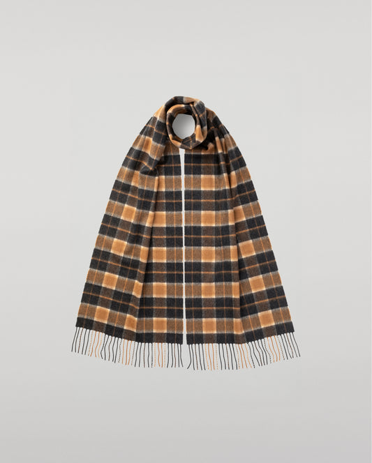Johnstons of Elgin Vicuna  Windowpane Check Cashmere & Vicuña Scarf WV000013RU6366N/A