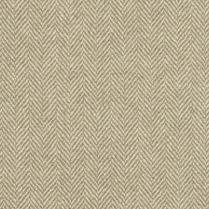 Johnstons of Elgin Astral Check Pure New Wool Fabric in Limestone Herringbone 550634851