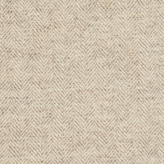 Johnstons of Elgin Astral Check Pure New Wool Fabric in Birch Herringbone 550634849